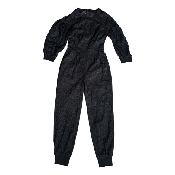 BCBG Lace Puff Sleeve Jumpsuit XS